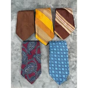 Wembley Wemlon + Signorcelli The Broadway Vintage Tie Lot 5 Wide 1960s 70s